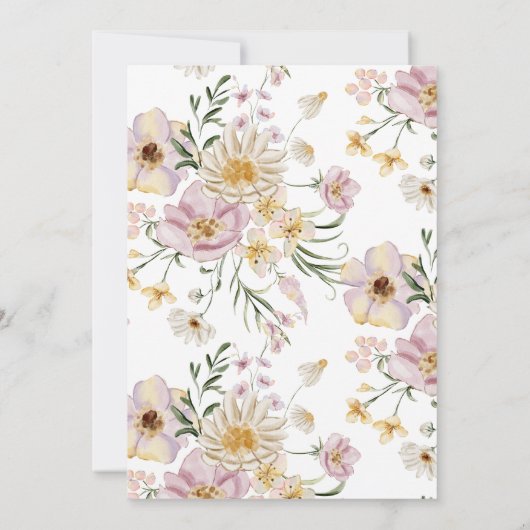 Wildblume Geburtstag Einladung (Rückseite)