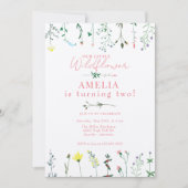 Wildblume Geburtstag Einladung (Vorderseite)