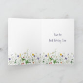 Wildblume Geburtstag mit Schmetterling Karte (Innenseite)