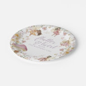 Wildblume Geburtstag Pappteller (Schrägansicht)