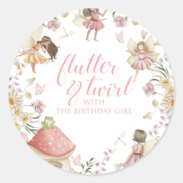 Wildblume Geburtstag Runder Aufkleber