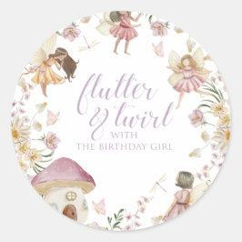 Wildblume Geburtstag Runder Aufkleber