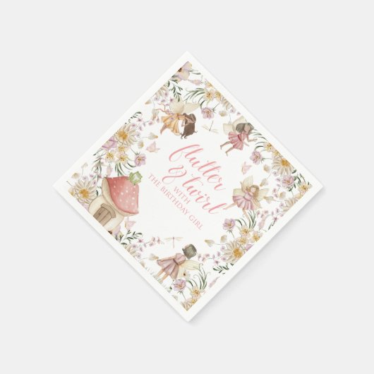 Wildblume Geburtstag Serviette (Ecke)