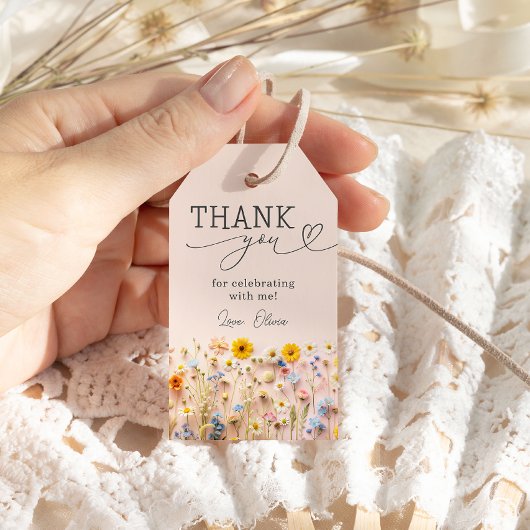 Wildblume Geburtstag Vielen Dank Geschenkanhänger