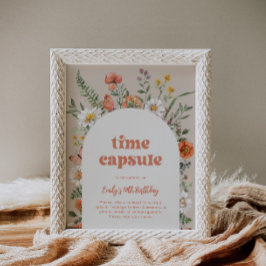 Wildblume Geburtstag Zeitkapsel Zeichen