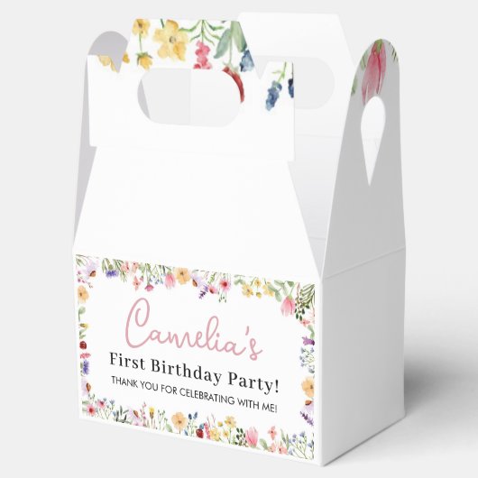 Wildblume Geburtstags-Begünstigungsbox Geschenkschachtel (Geöffnet)