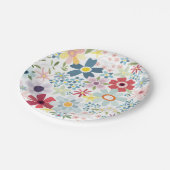 Wildblume Geburtstagsfeier Teller (Schrägansicht)