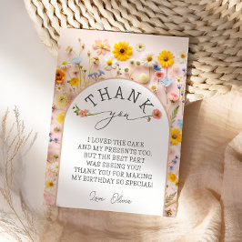 Wildblume Geburtstagsparty Danke Karte