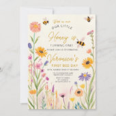 Wildblume Geburtstagsparty Einladung (Vorderseite)