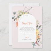 Wildblume Geburtstagstisch Danke Karte (Vorderseite)