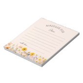 Wildblume Geburtstagszeit Kapselnachricht Notizblock (Rotiert)