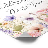 Wildblume-Gedächtnistabelle Poster (Ecke)