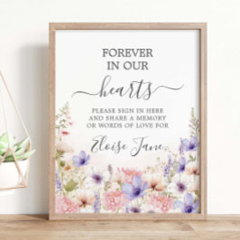 Wildblume-Gedächtnistabelle Poster