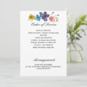 Wildblume-Gedenkprogramm Seiten 3 und 4 Einladung (Stehend Vorderseite)