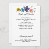 Wildblume-Gedenkprogramm Seiten 3 und 4 Einladung (Vorne/Hinten)