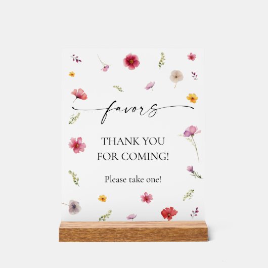 Wildblume Gefallen Acrylschild (Vorderseite)