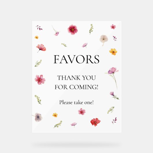 Wildblume Gefallen Acrylschild (Vorderseite)