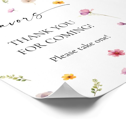 Wildblume Gefallen Poster (Ecke)