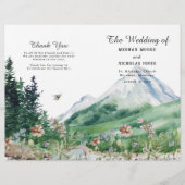Wildblume | Geflochtenes Hochzeitsprogramm (Vorderseite)