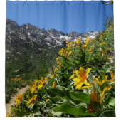 Wildblume Gelb Gebirge Kunstdusche Duschvorhang (Vorderseite)