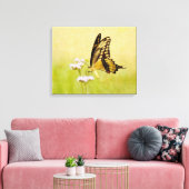 Wildblume Gelb und Schwarz Butterfly Art zu drucke (Insitu (Wohnzimmer))
