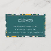 Wildblume Gelb und Weiß Visitenkarte (Rückseite)