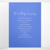 Wildblume-Gelb-Wasserfarbenhochzeit Dreifach-gefaltete Programmkarte (Innenseite Mitte)