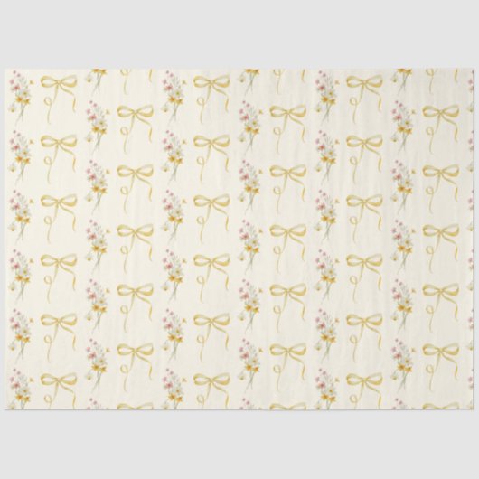 Wildblume Gelber Junge Baby in Bloom Seidenpapier (Vorderseite)