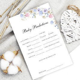 Wildblume Gender Reveal Predictions Game Flyer