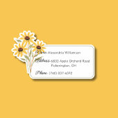 Wildblume Gepäckausweis Aufkleber