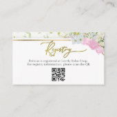 Wildblume Geschenk Registrierung QR Card Brautpart Begleitkarte (Vorderseite)