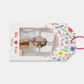 Wildblume-Geschenk-Tag - "Wir Liebe dir Mama" Geschenkanhänger (Vorderseite (Horizontal))