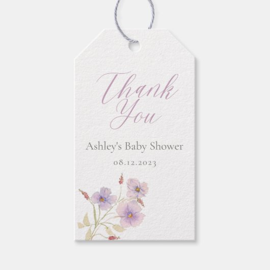 Wildblume Geschenkanhänger (Vorderseite)