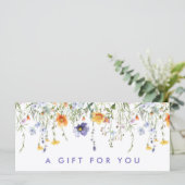 Wildblume Geschenkgutschein (Stehend Vorderseite)