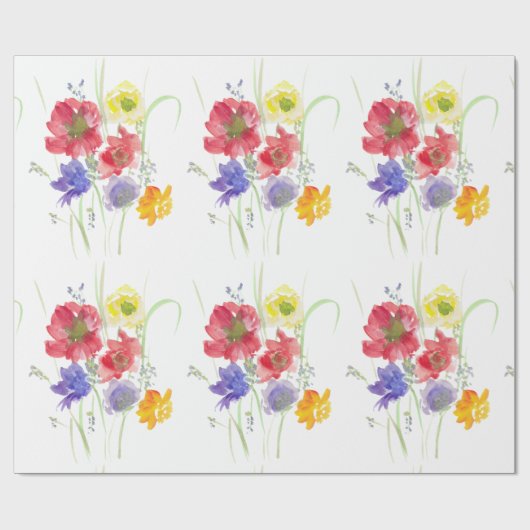 Wildblume Geschenkpapier (Flach)