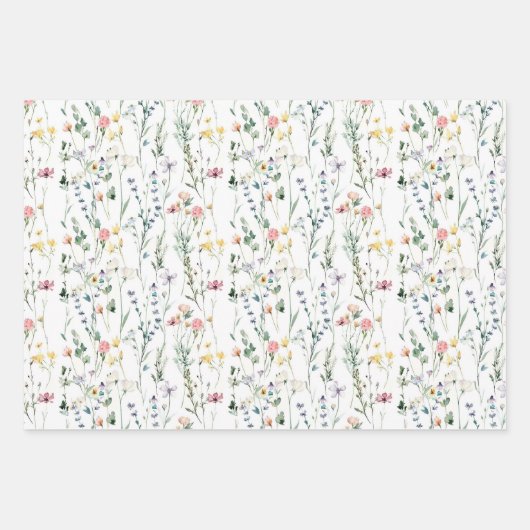 Wildblume Geschenkpapier Set (Vorderseite)