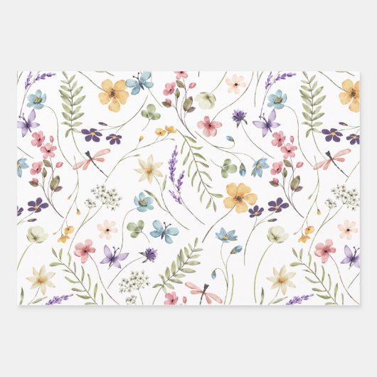 Wildblume Geschenkpapier Set (Vorderseite 3)