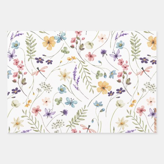 Wildblume Geschenkpapier Set (Vorderseite 2)