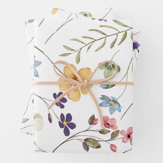 Wildblume Geschenkpapier Set (Beispiel)