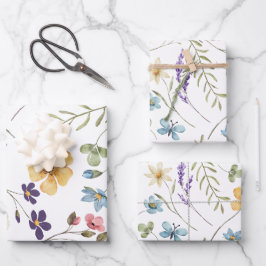 Wildblume Geschenkpapier Set