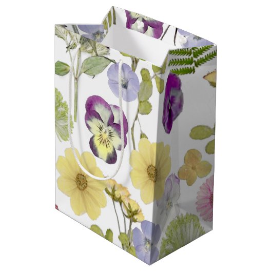 Wildblume Geschenktasche Mittlere Geschenktüte (Rückseite Schrägansicht)