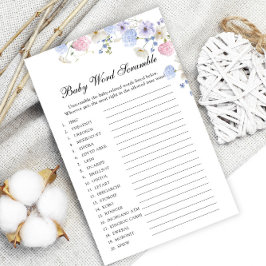 Wildblume Geschlecht zeigt Baby Word Scramble Game