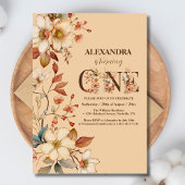 Wildblume Girl 1. Geburtstag Einladung