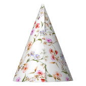 Wildblume Girl 1. Geburtstag Party Partyhütchen (Rückseite)