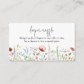 Wildblume Girl Baby Duschdusche Windelwanne Begleitkarte (Vorderseite)