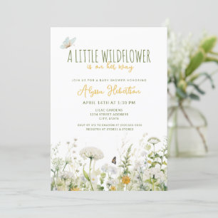 Wildblume Girl Baby Dusche Einladung