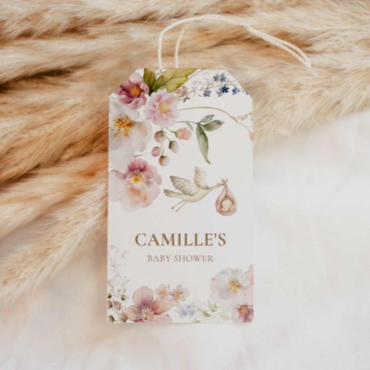 Wildblume Girl Baby Dusche Gefallen Geschenkanhänger