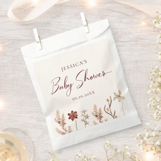 Wildblume Girl Babydusche Geschenktütchen (Ausgeschnitten)