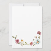 Wildblume Girl Confirmation Einladung (Rückseite)