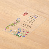 Wildblume Girl Einladung zum Geburtstag | Floral (Ablage )